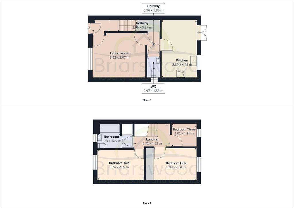 3 bedroom semi-detached house for sale - floorplan