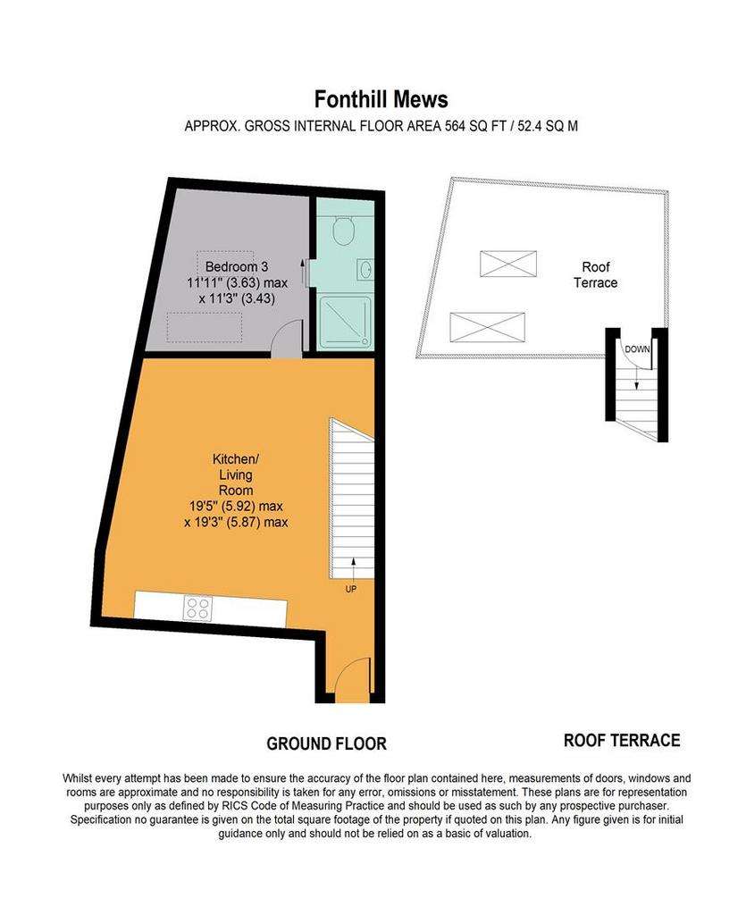 1 bedroom flat to rent - floorplan