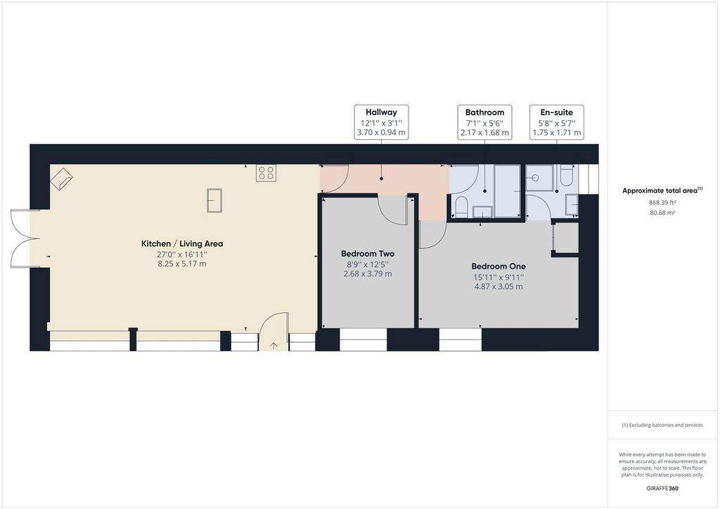 2 bedroom barn conversion to rent - floorplan