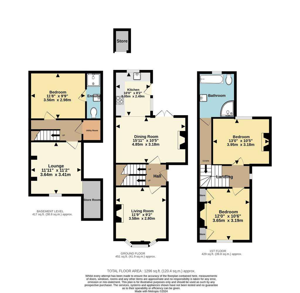 4 bedroom semi-detached house for sale - floorplan