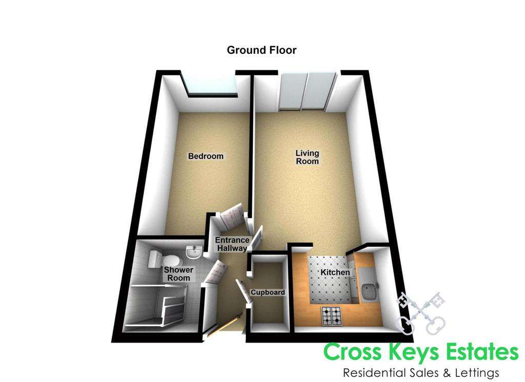 1 bedroom flat for sale - floorplan