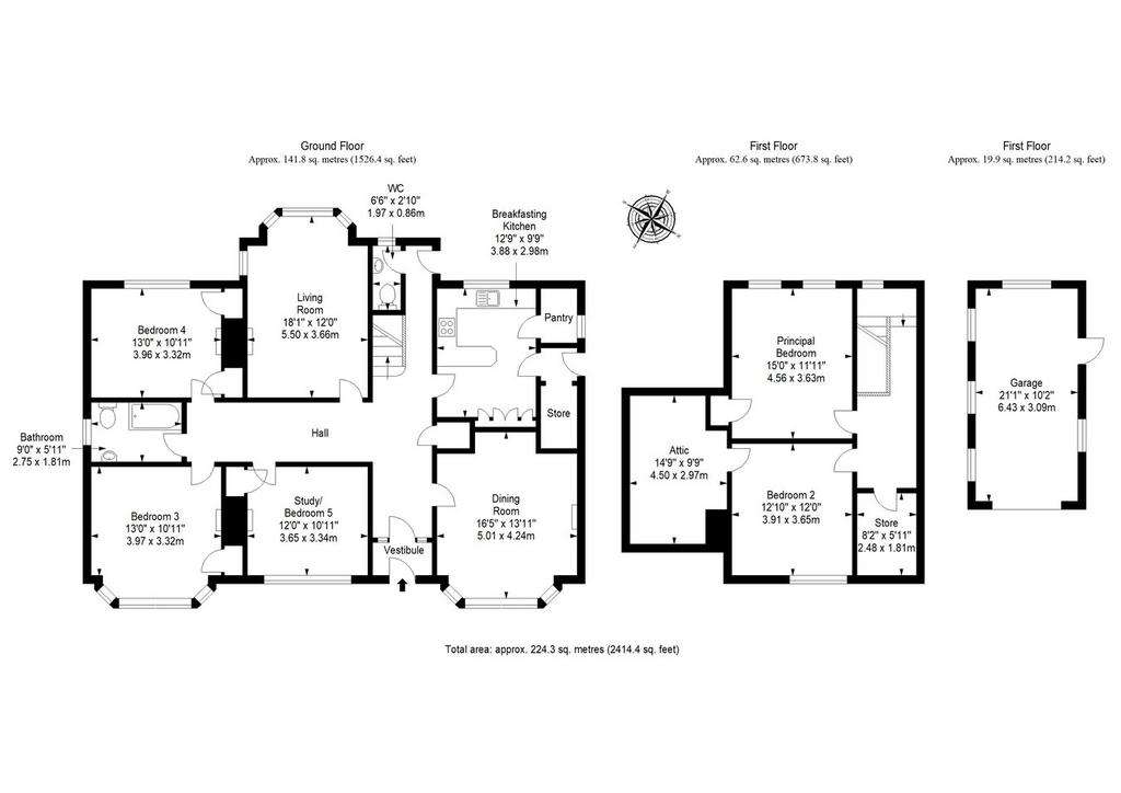 5 bedroom detached house for sale - floorplan