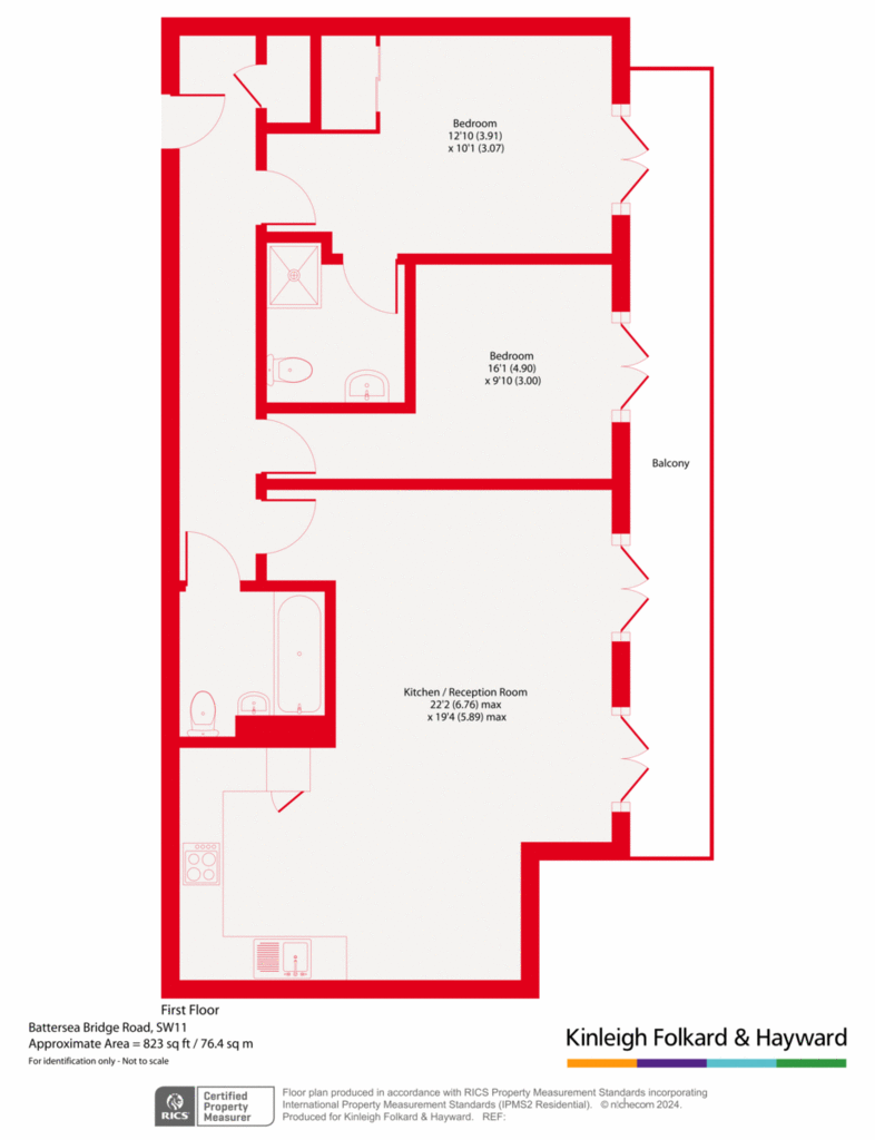 2 bedroom flat for sale - floorplan