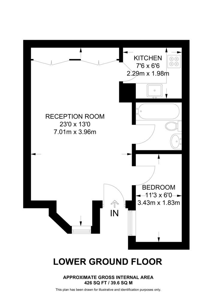 1 bedroom maisonette to rent - floorplan