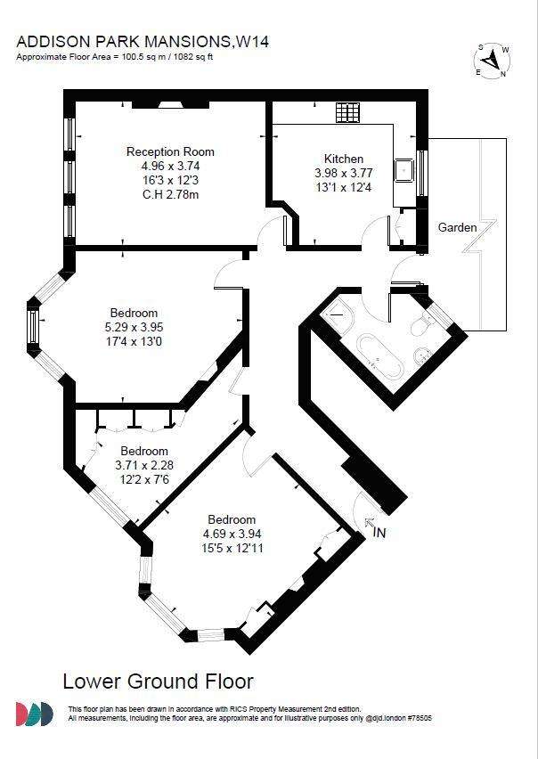 2 bedroom flat to rent - floorplan