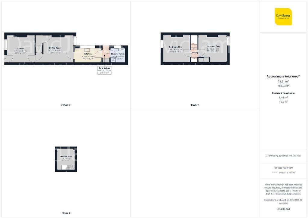 3 bedroom terraced house for sale - floorplan