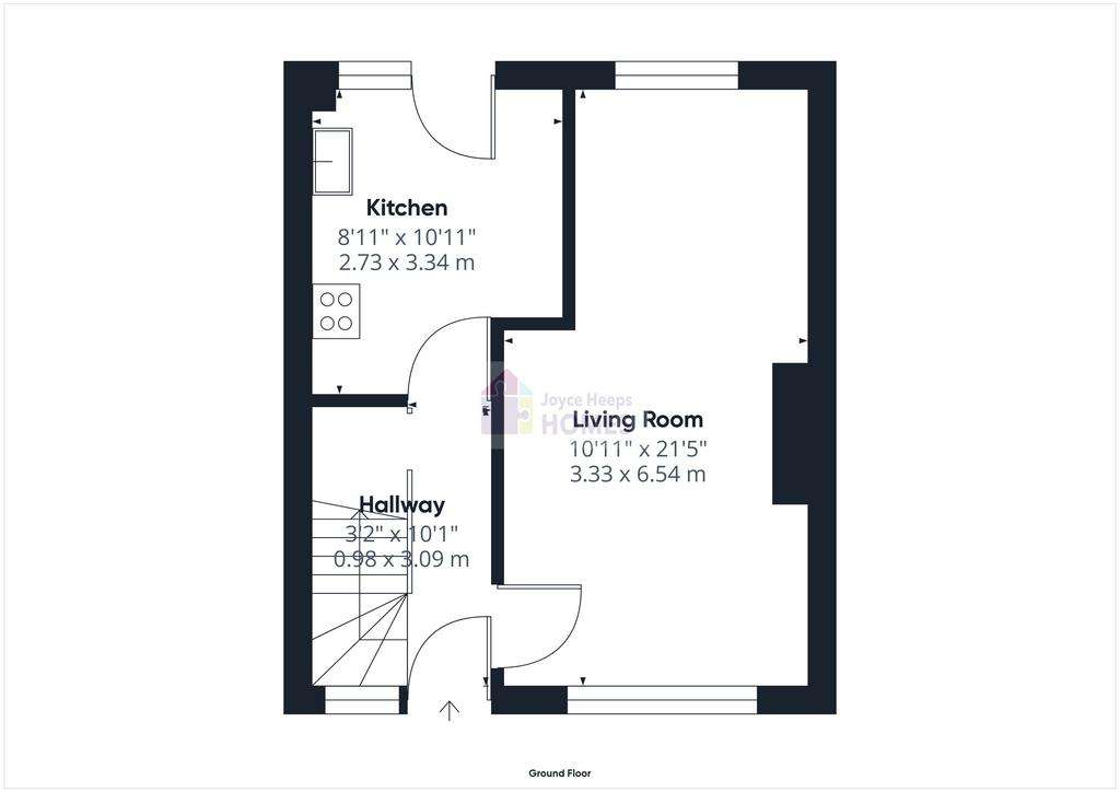 3 bedroom terraced house for sale - floorplan