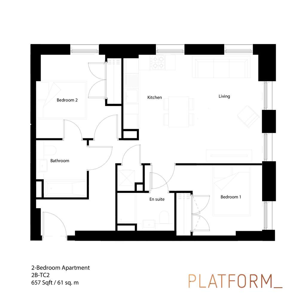 2 bedroom flat to rent - floorplan