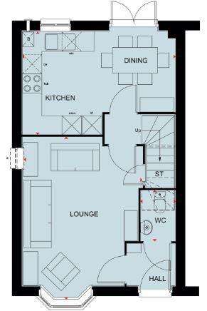 3 bedroom semi-detached house for sale - floorplan