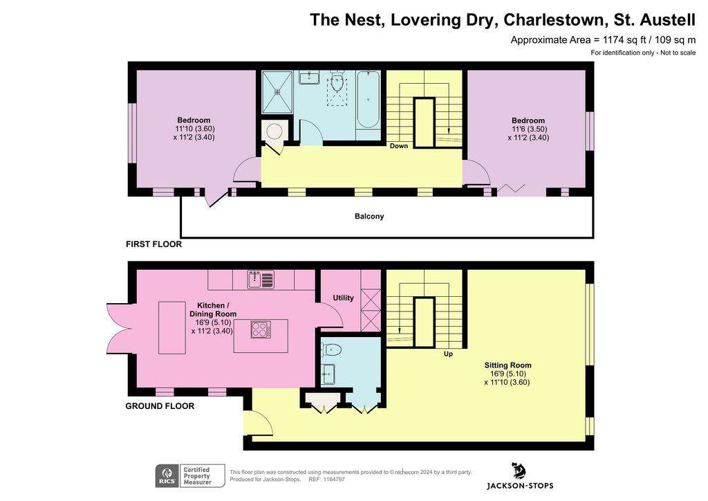 2 bedroom semi-detached house for sale - floorplan