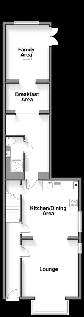 4 bedroom end of terrace house for sale - floorplan