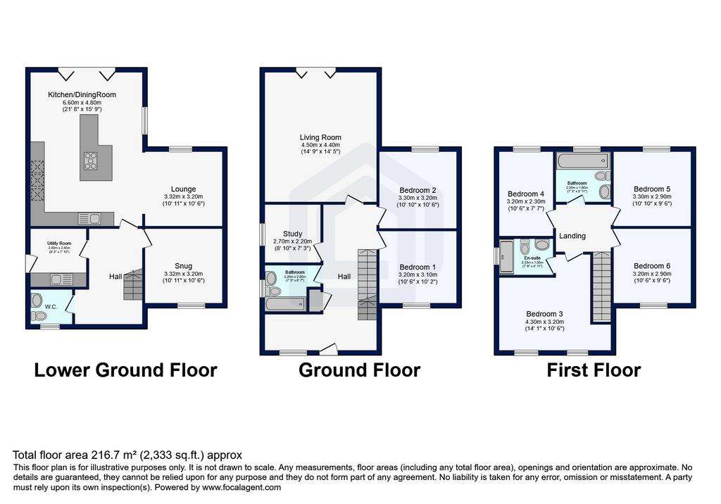 6 bedroom detached house for sale - floorplan