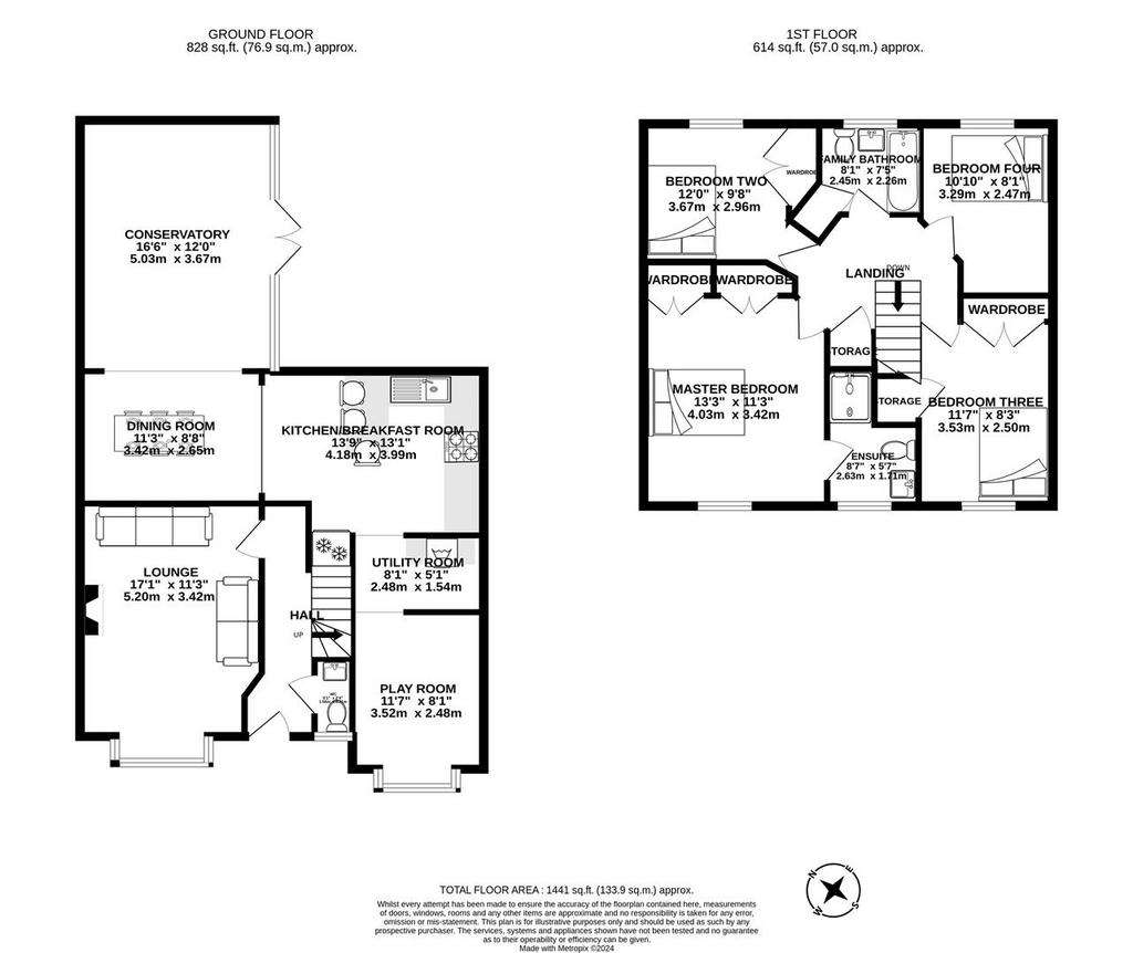 4 bedroom detached house for sale - floorplan