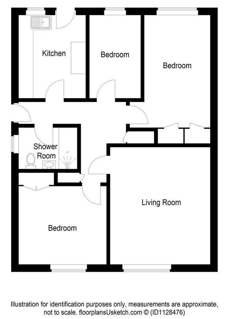 3 bedroom semi-detached bungalow for sale - floorplan