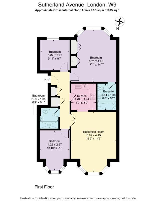 3 bedroom flat to rent - floorplan