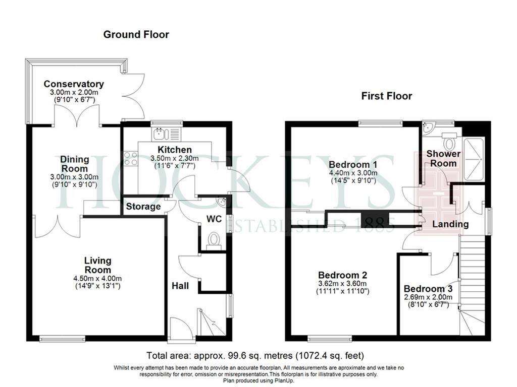 3 bedroom semi-detached house for sale - floorplan