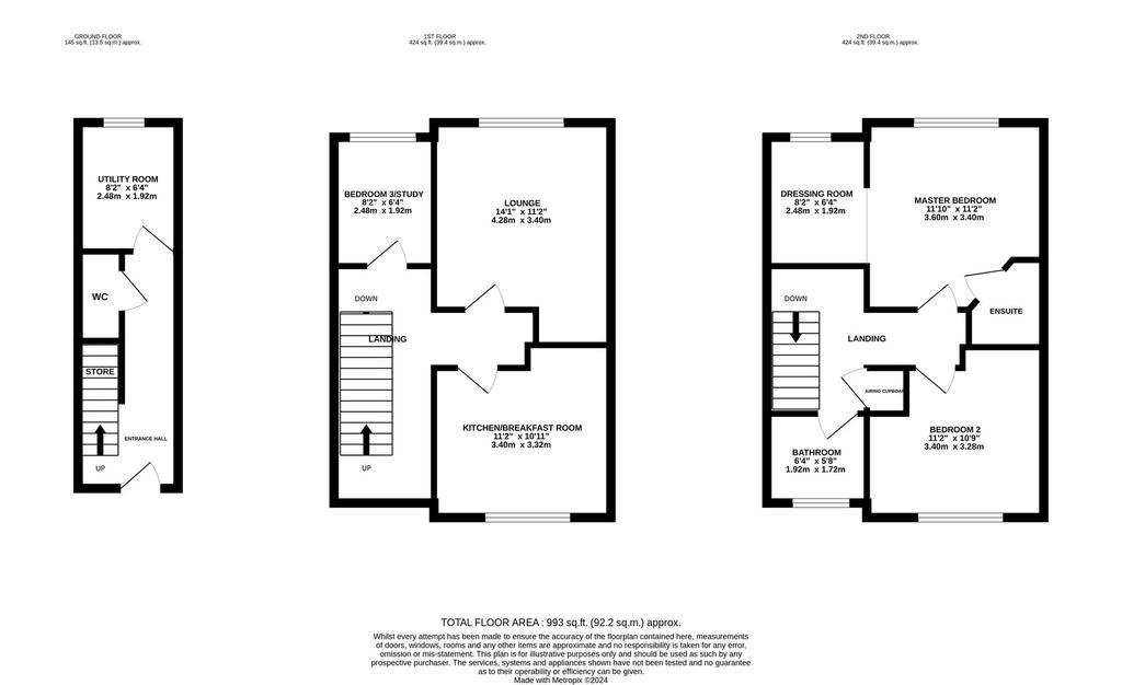 3 bedroom terraced house for sale - floorplan