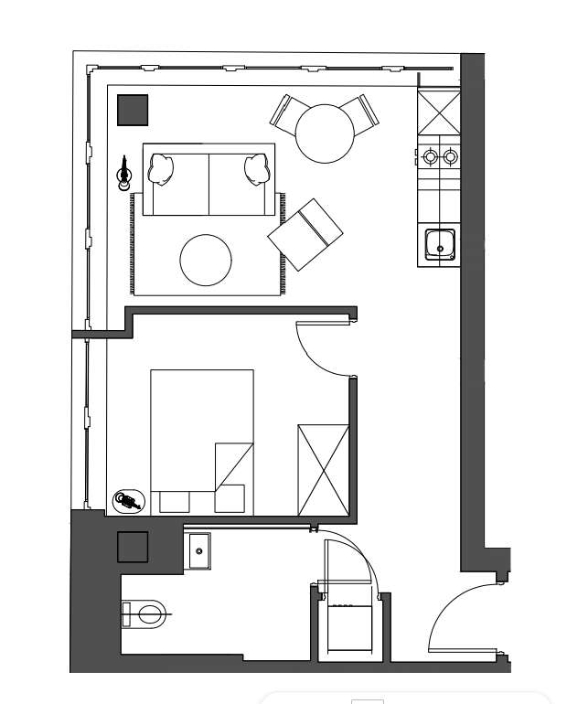 1 bedroom flat to rent - floorplan