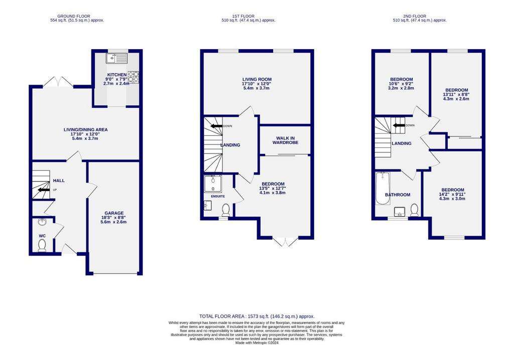 4 bedroom semi-detached house for sale - floorplan