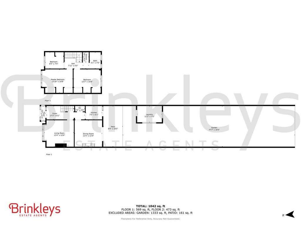 3 bedroom terraced house to rent - floorplan