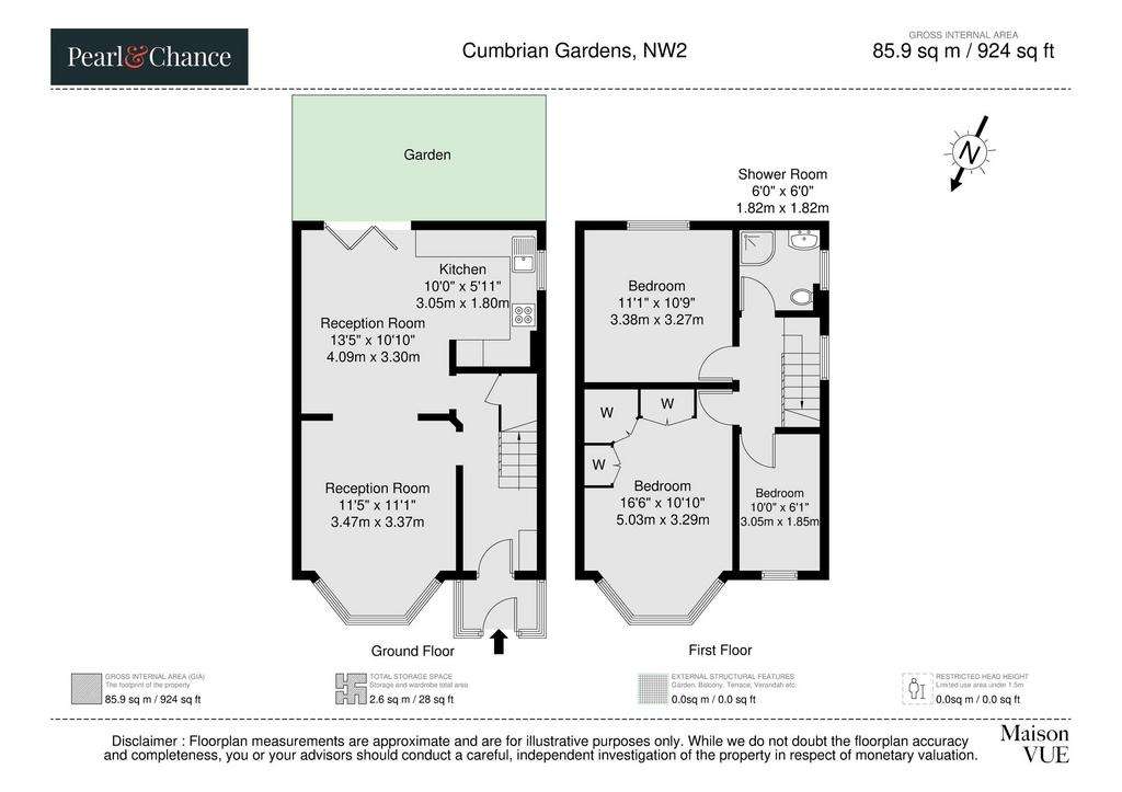 3 bedroom semi-detached house to rent - floorplan