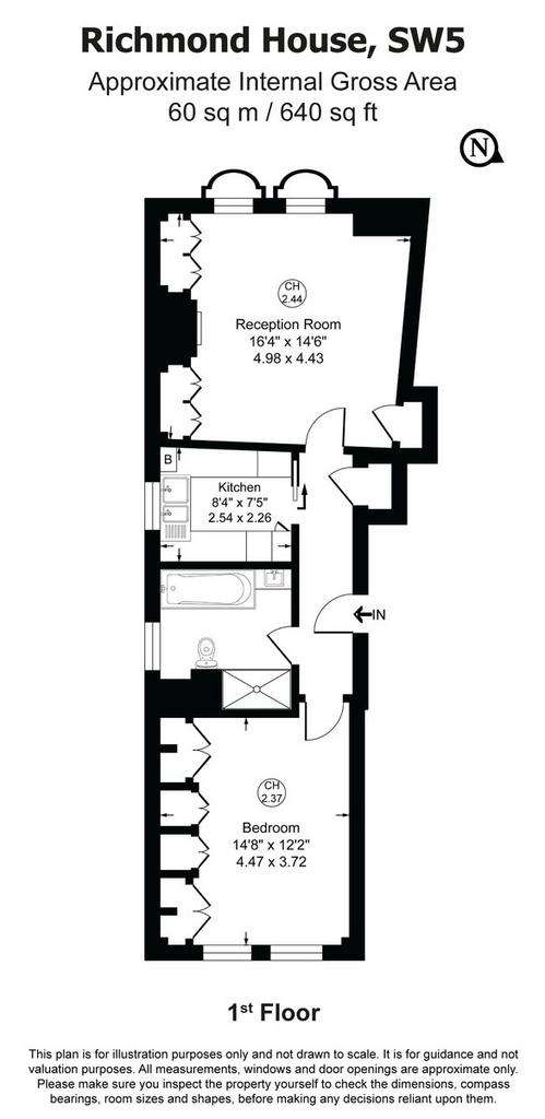 1 bedroom flat to rent - floorplan