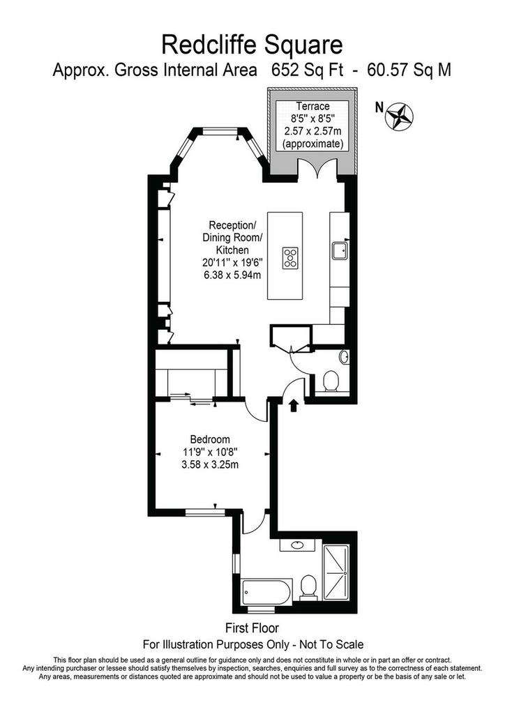 1 bedroom flat to rent - floorplan