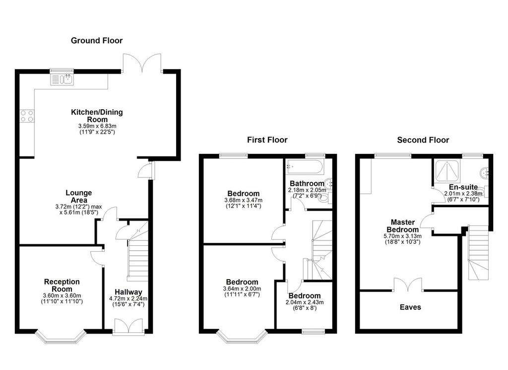 4 bedroom semi-detached house to rent - floorplan