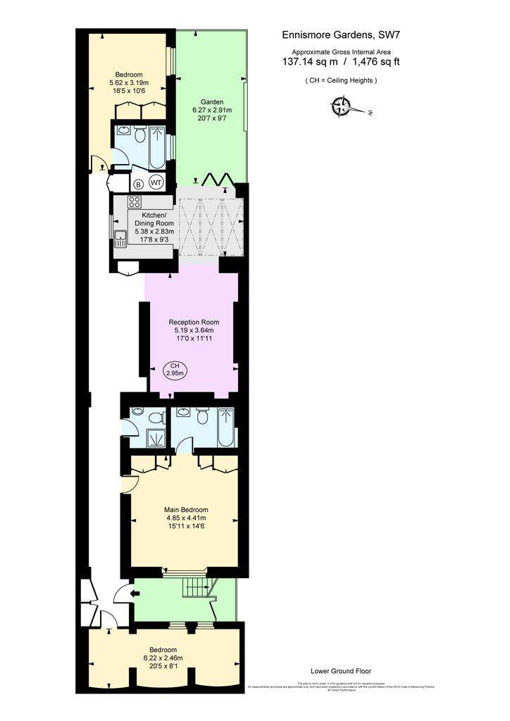 3 bedroom flat to rent - floorplan