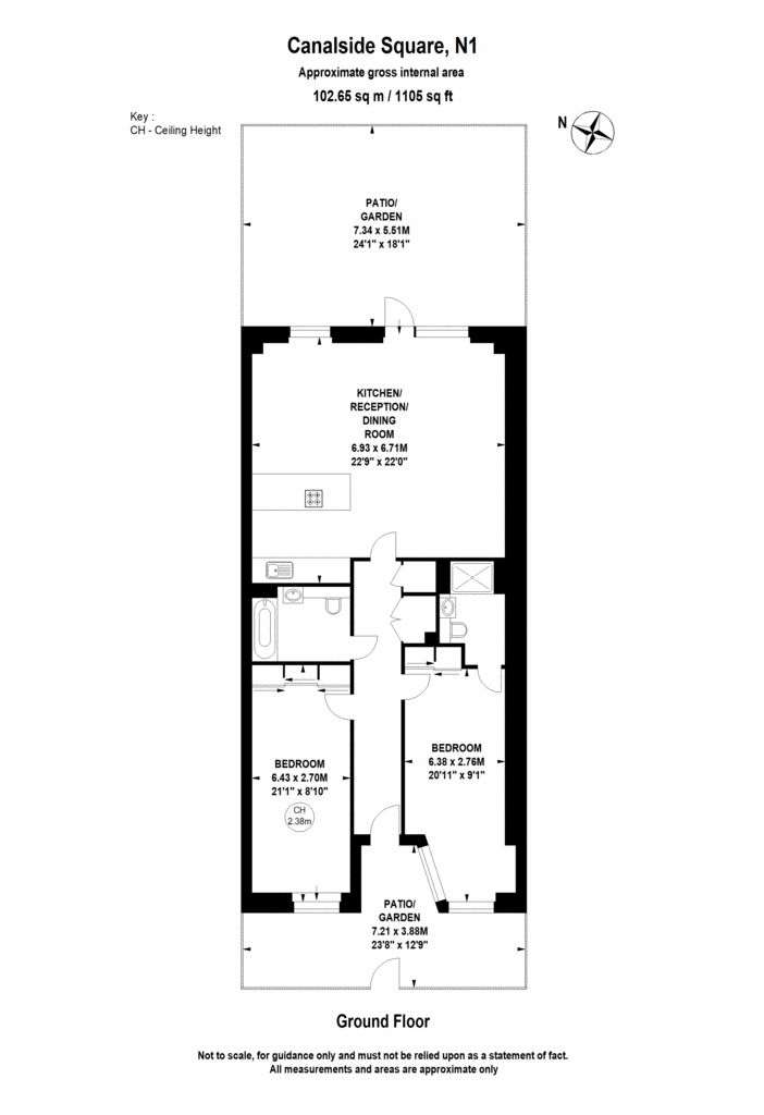 2 bedroom flat to rent - floorplan