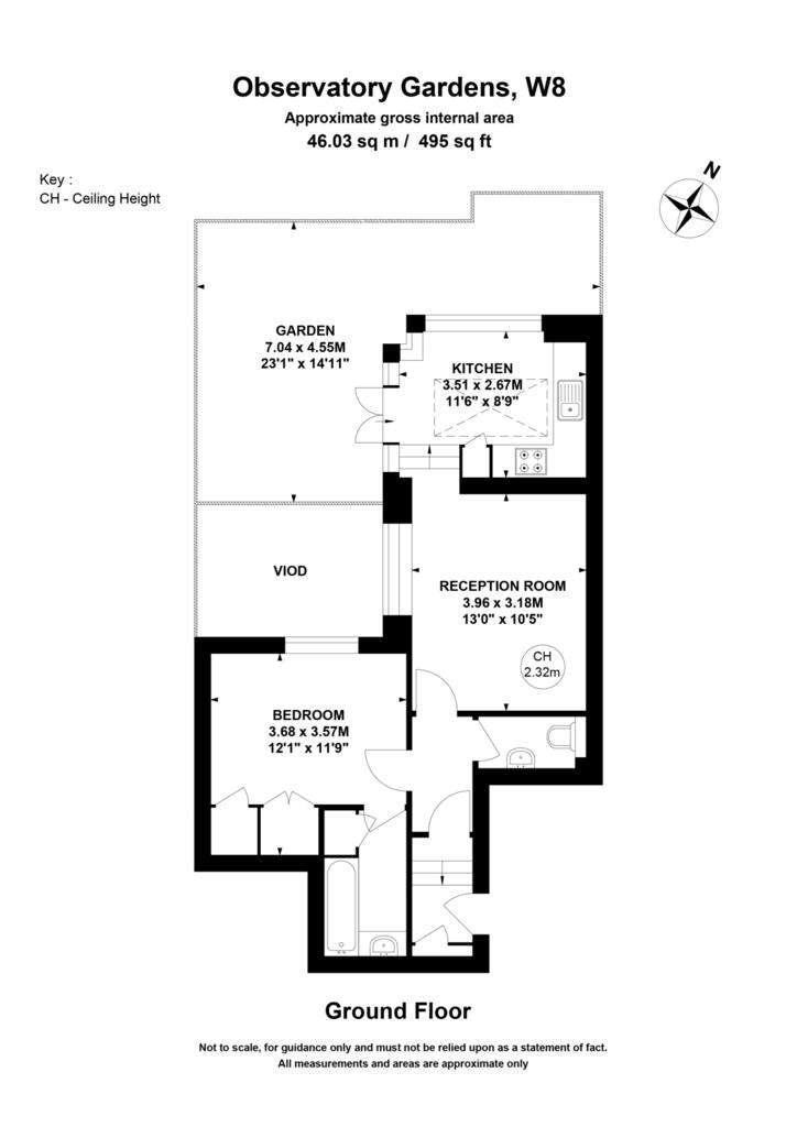 1 bedroom flat to rent - floorplan