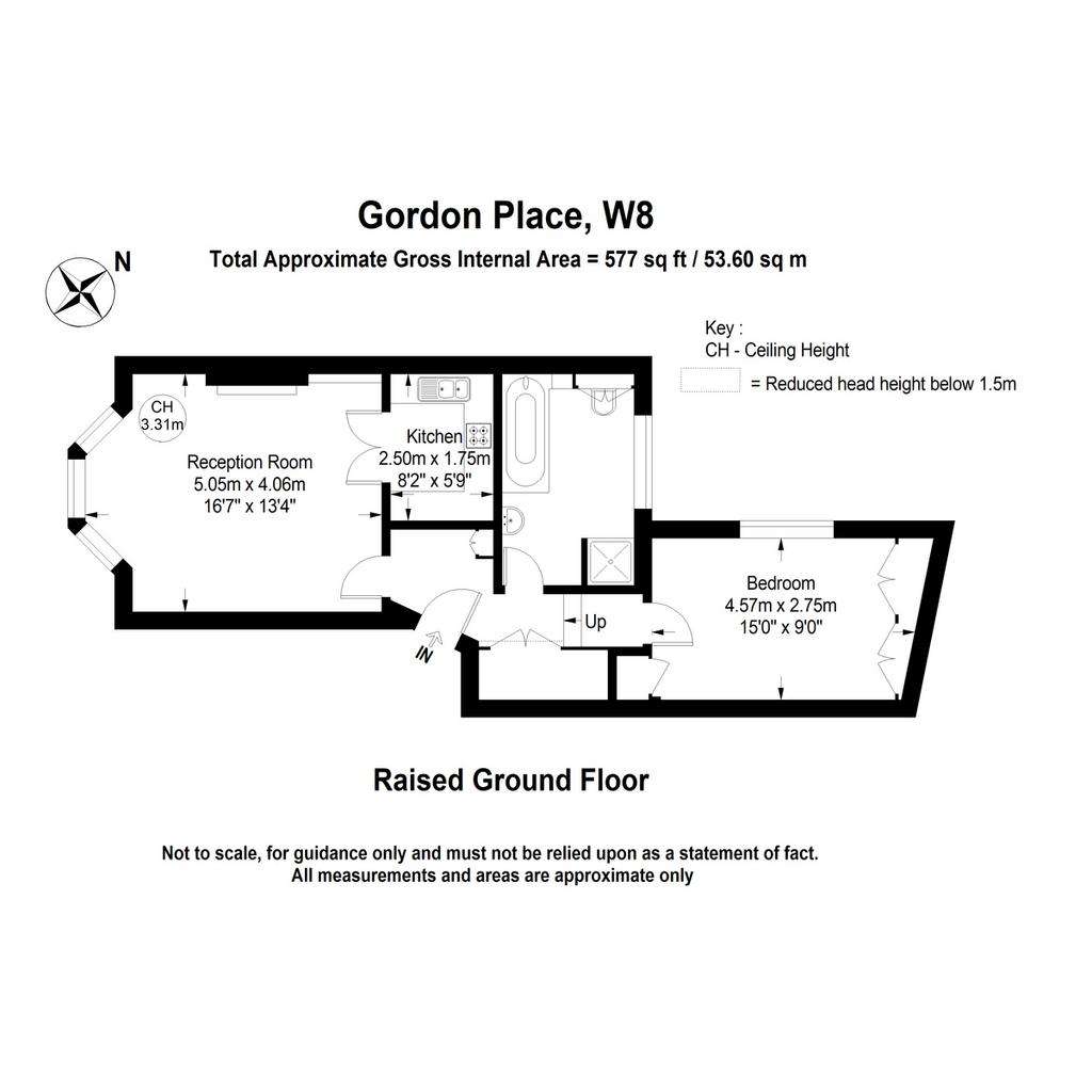 1 bedroom flat to rent - floorplan