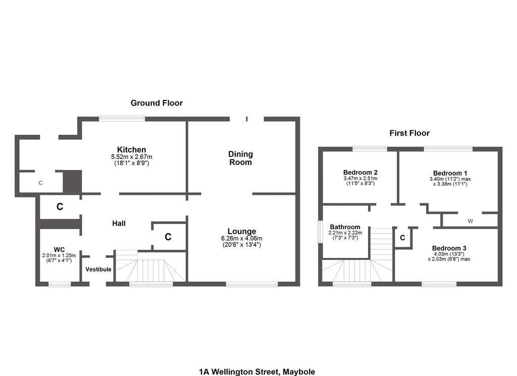 3 bedroom semi-detached house for sale - floorplan