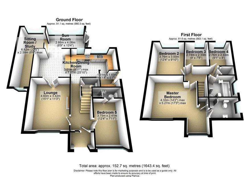 5 bedroom detached house for sale - floorplan