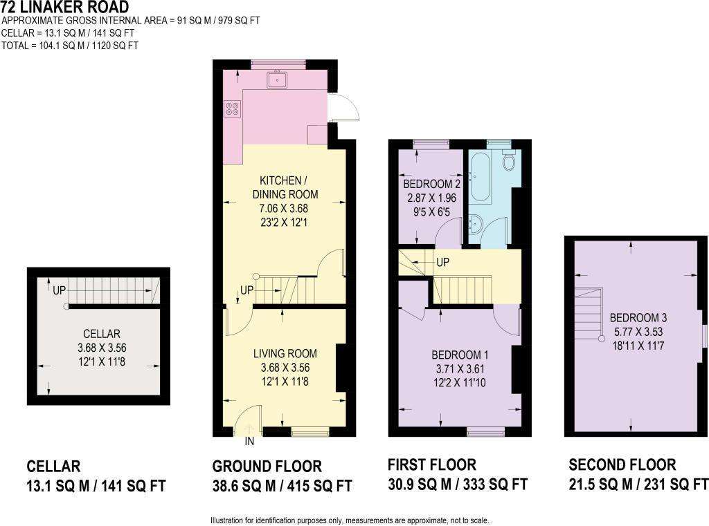 3 bedroom detached house for sale - floorplan