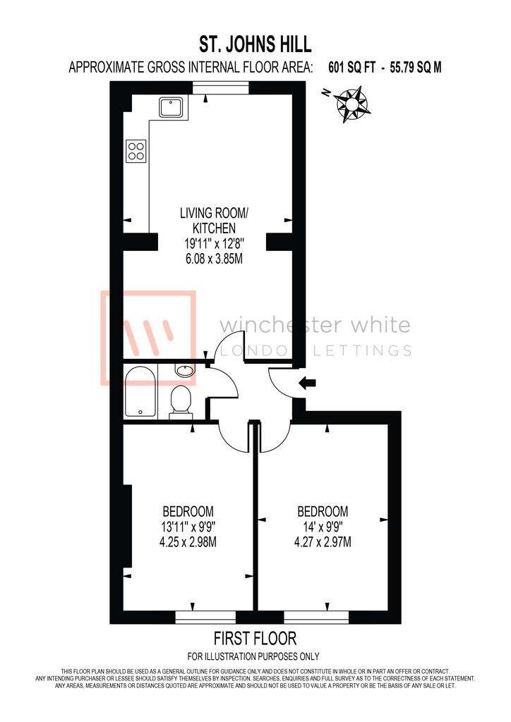 2 bedroom flat to rent - floorplan