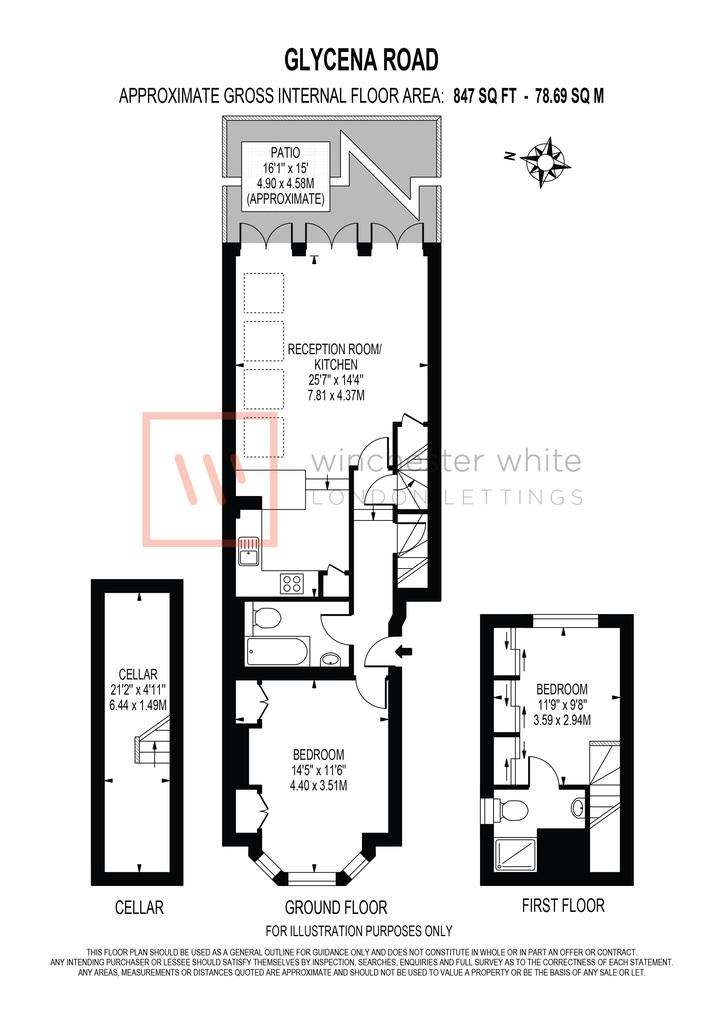 2 bedroom flat to rent - floorplan