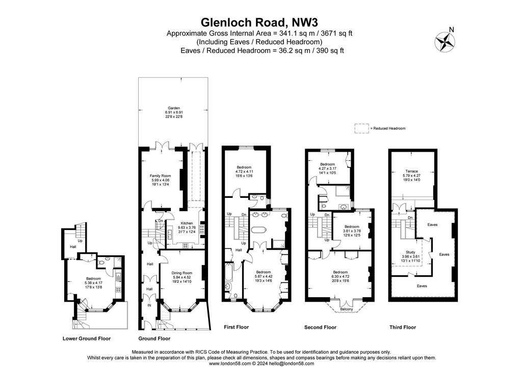 6 bedroom terraced house for sale - floorplan