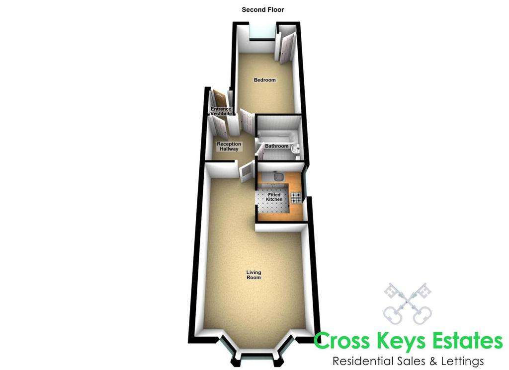 1 bedroom flat for sale - floorplan