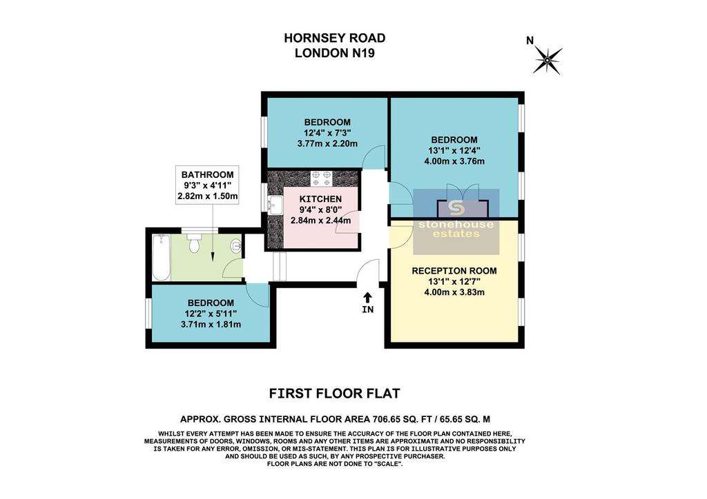 3 bedroom flat to rent - floorplan