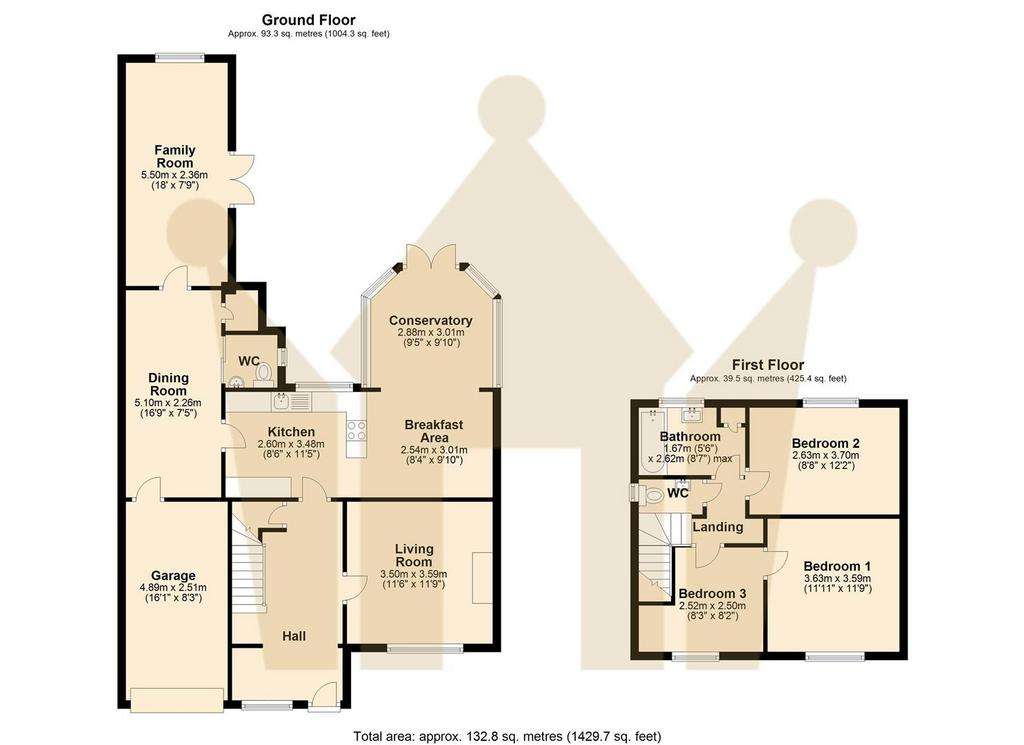 3 bedroom semi-detached house for sale - floorplan