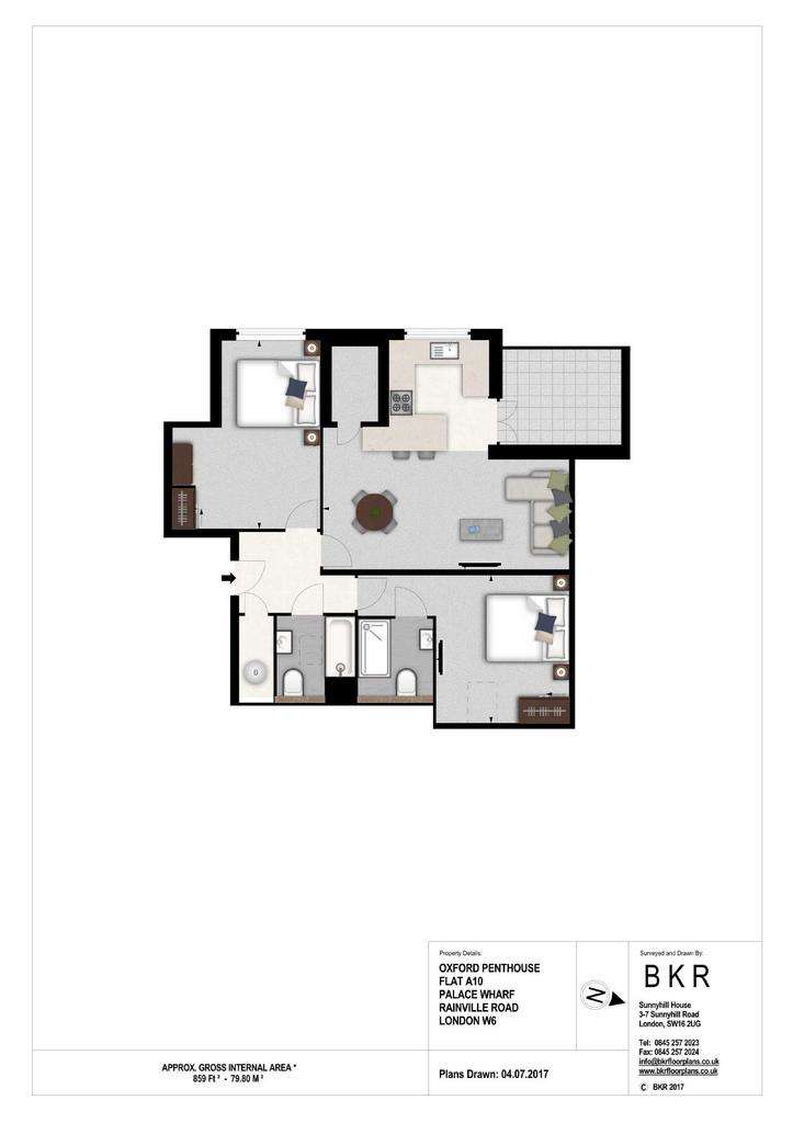 3 bedroom flat to rent - floorplan