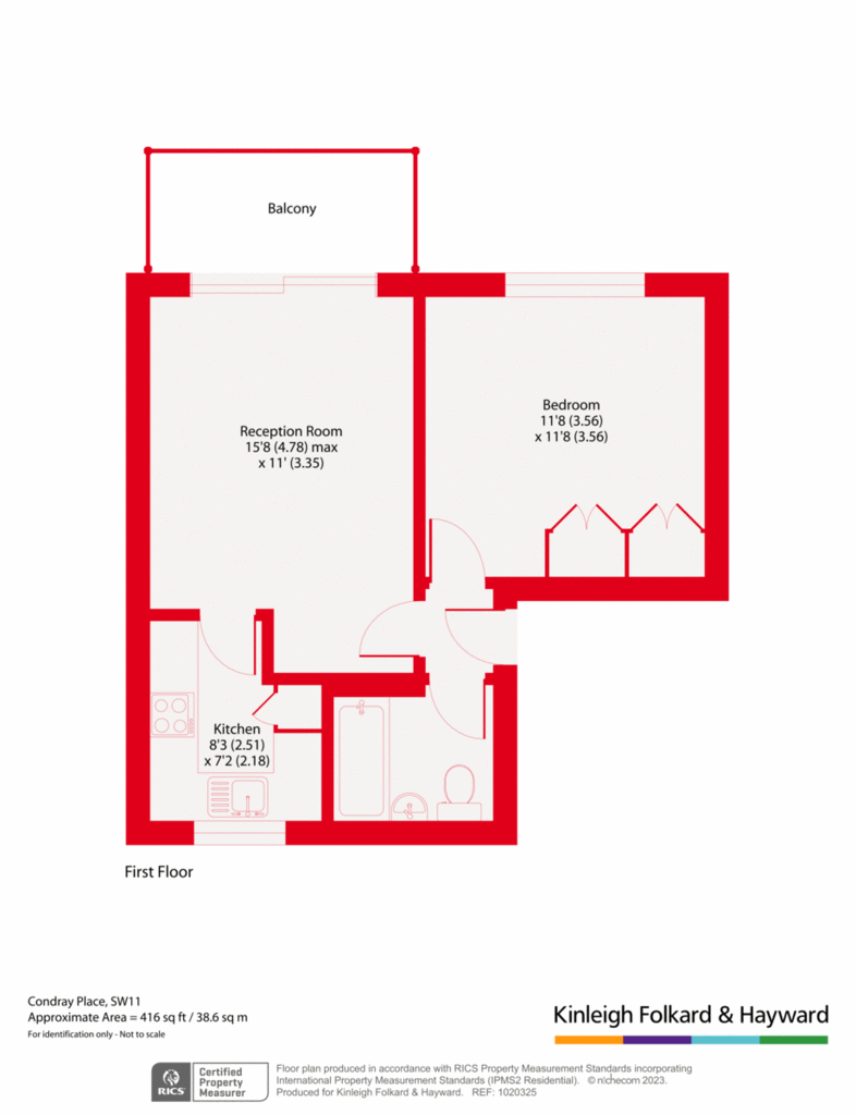 1 bedroom flat to rent - floorplan