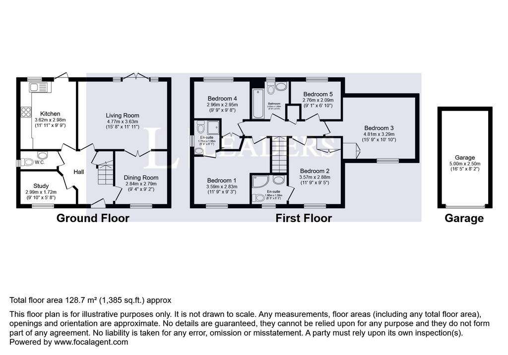 5 bedroom link-detached house to rent - floorplan