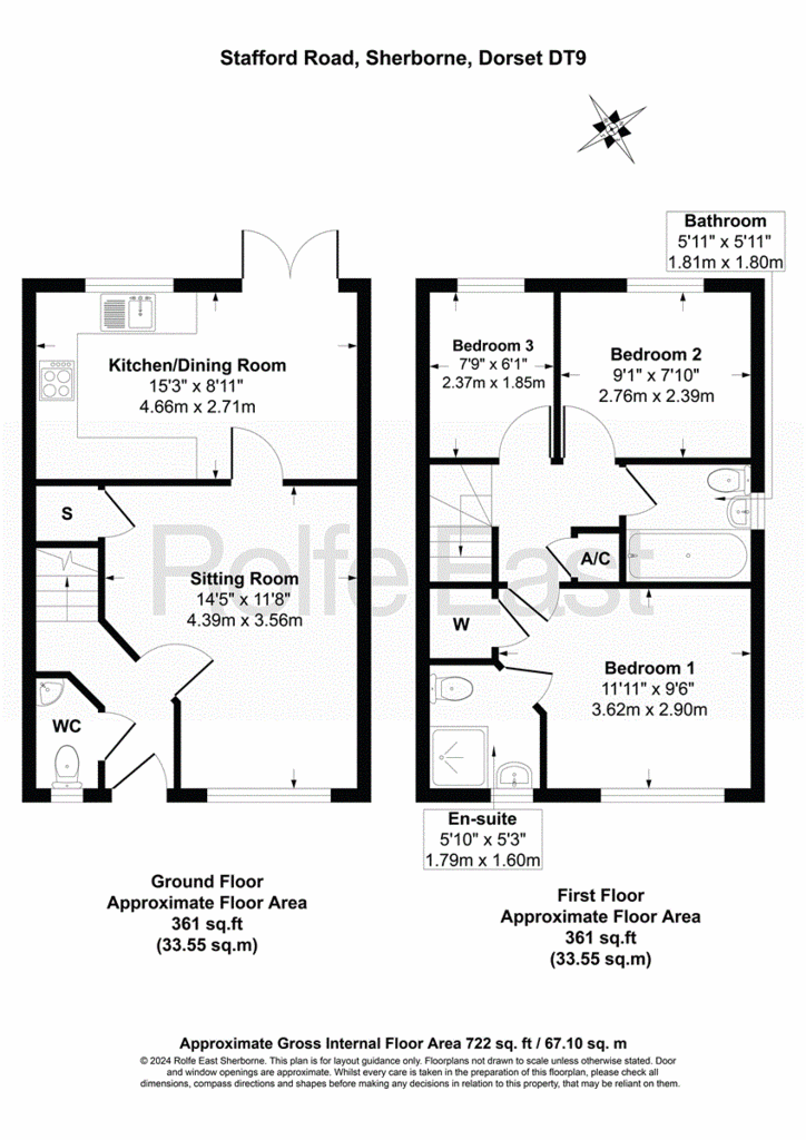 3 bedroom end of terrace house for sale - floorplan