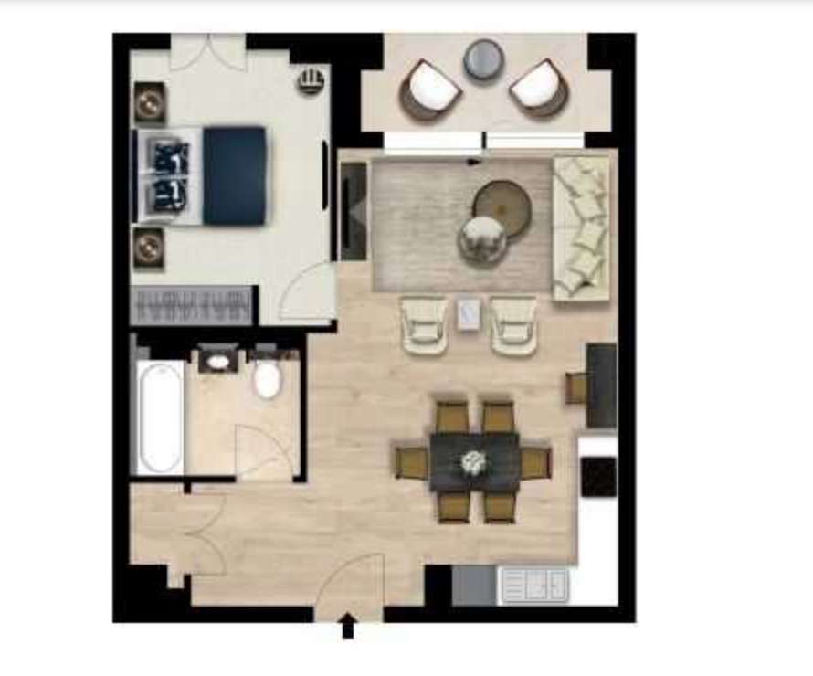 1 bedroom flat to rent - floorplan