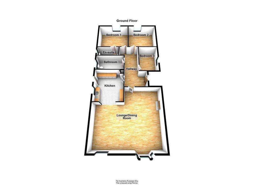 3 bedroom detached bungalow for sale - floorplan