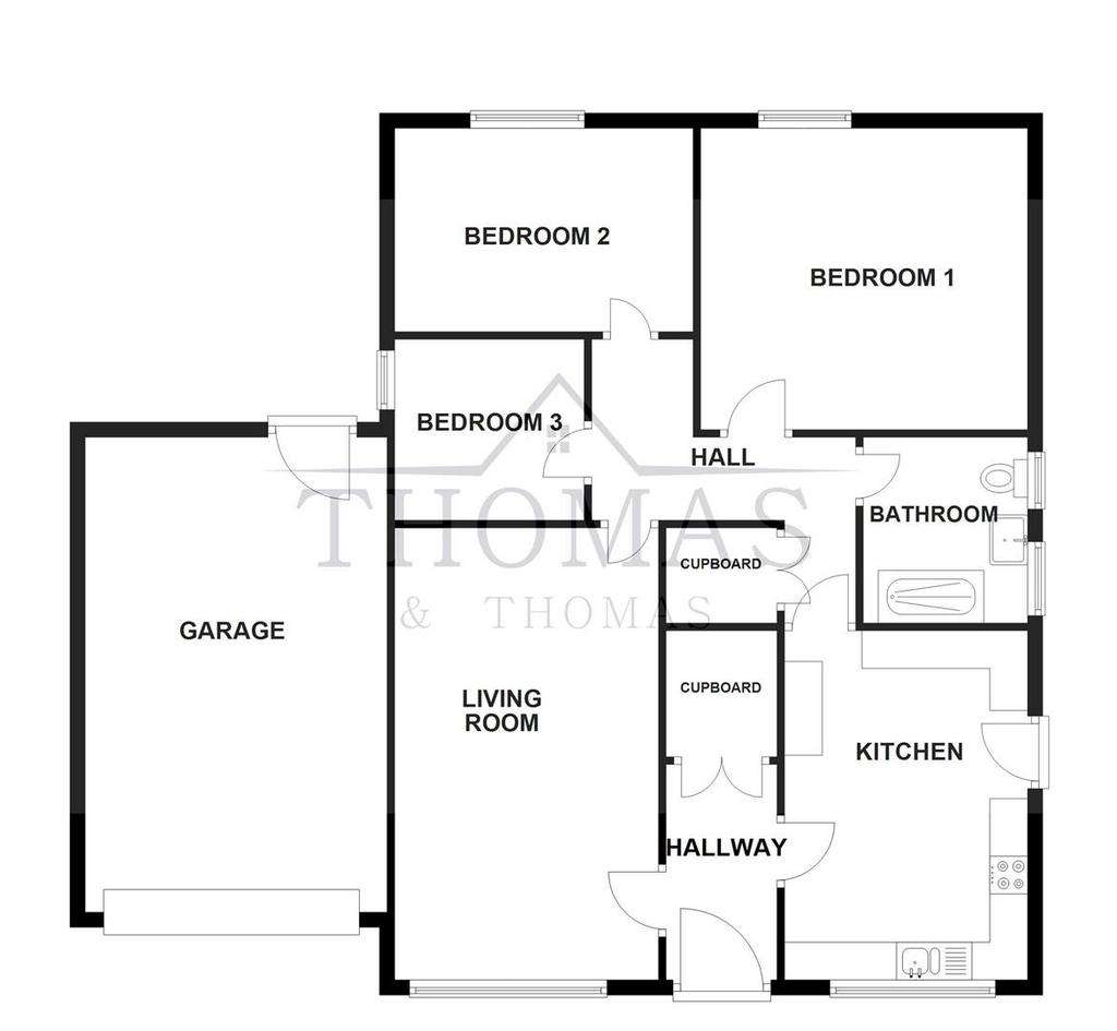 3 bedroom detached bungalow for sale - floorplan