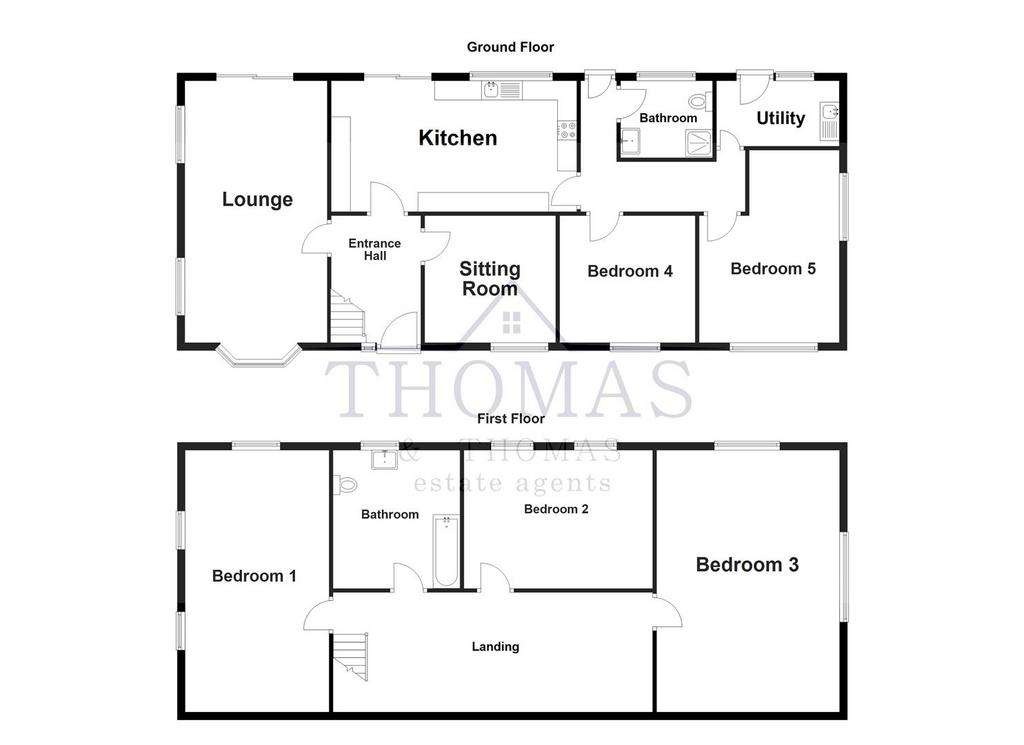 5 bedroom detached bungalow for sale - floorplan