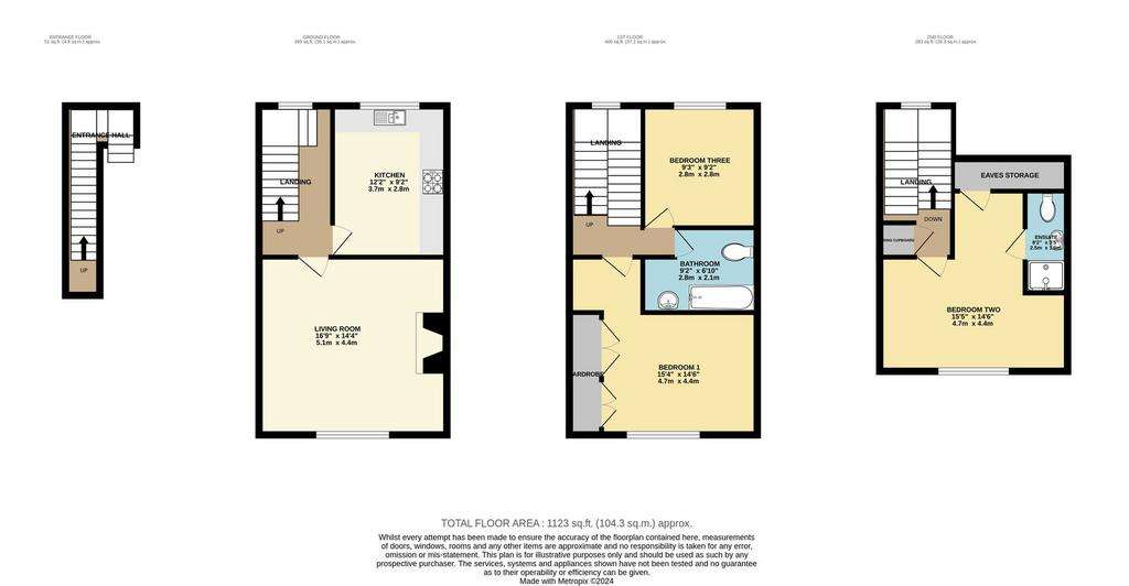 3 bedroom flat for sale - floorplan